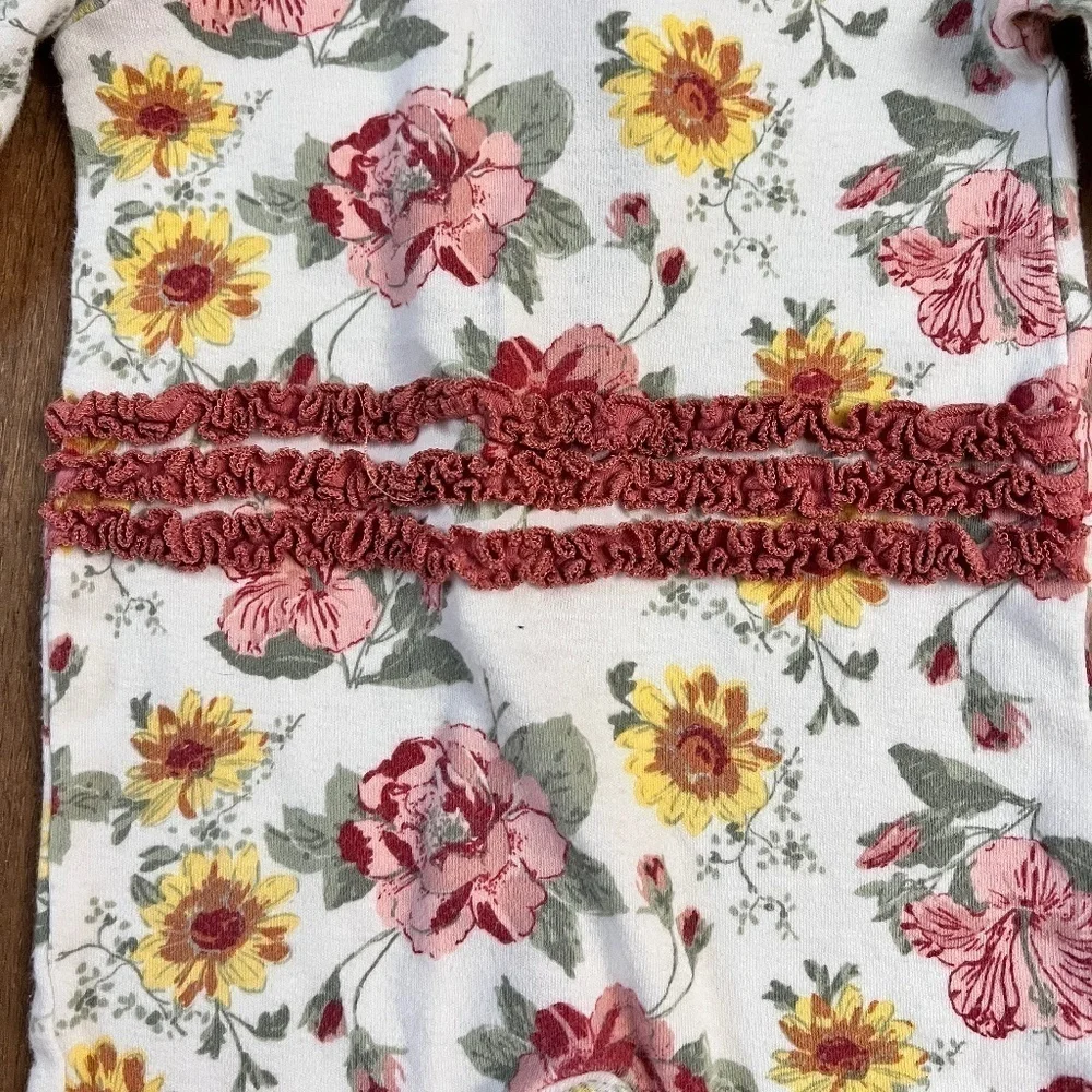 Laura Ashley Floral Baby long sleeve Onesie Sz 6-9M